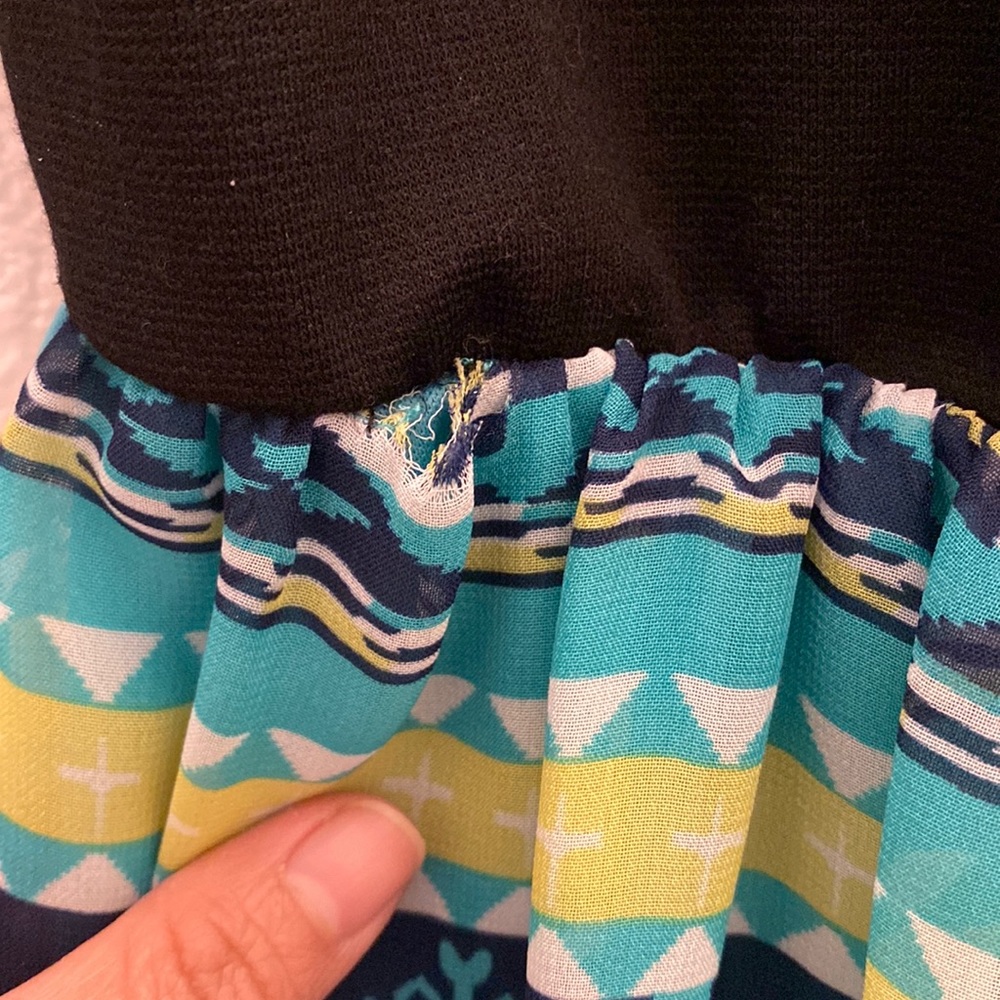 low high dress tribal print